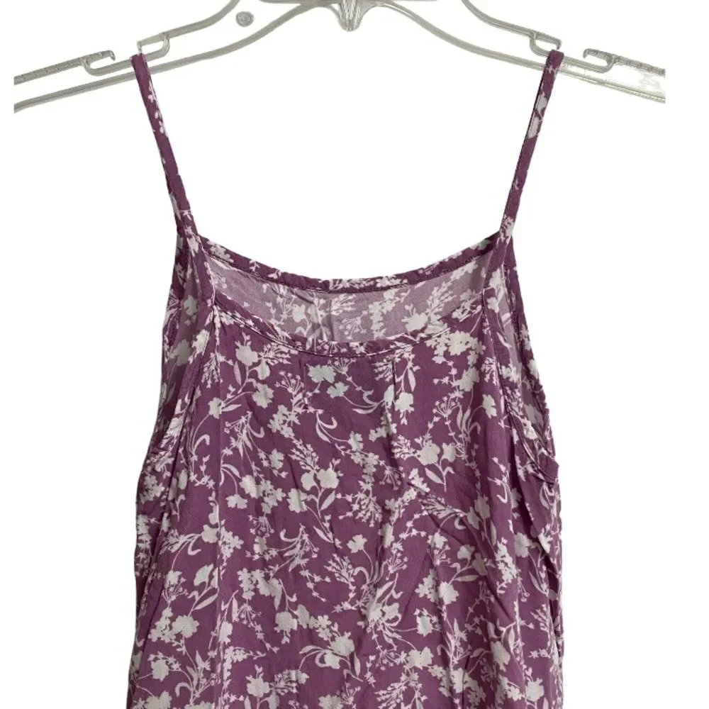 Old Navy Girls Sleeveless Floral Print Dress Size L (10-12) Lavender Soft Fairy